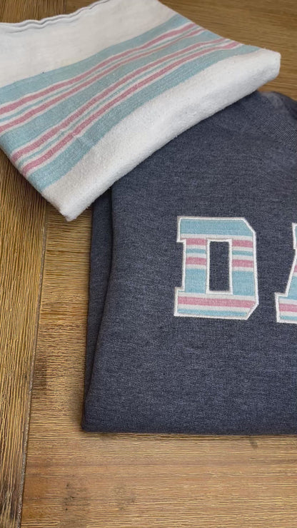 DADA Applique Embroidered Sweatshirt – Personalized for New Dads, Custom Sleeve with Child’s Name